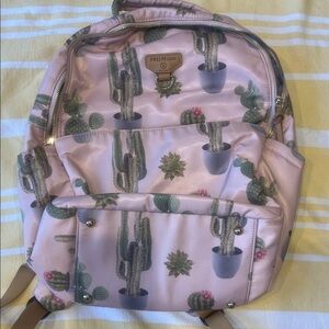 Pink Cactus Print Women's Backpack